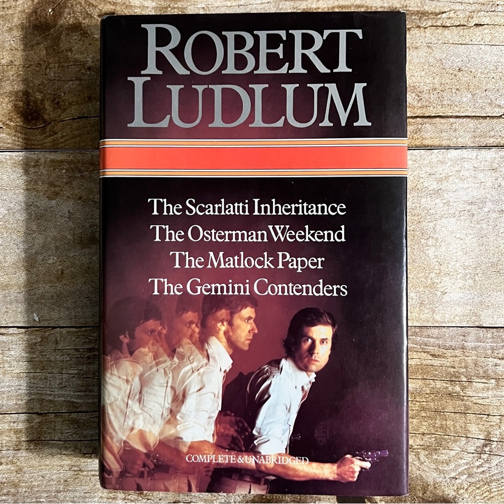 Robert‎ Ludlum 4 Novel Omnibus Hardcover 1985 Scarlatti Osterman Matlock Gemini